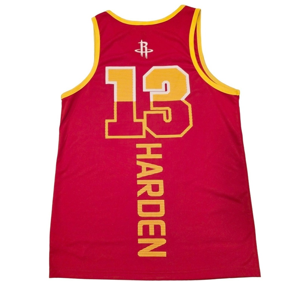 James Harden NBA Red Yellow 13 Jersey Tank Top Houston Rockets sz Small